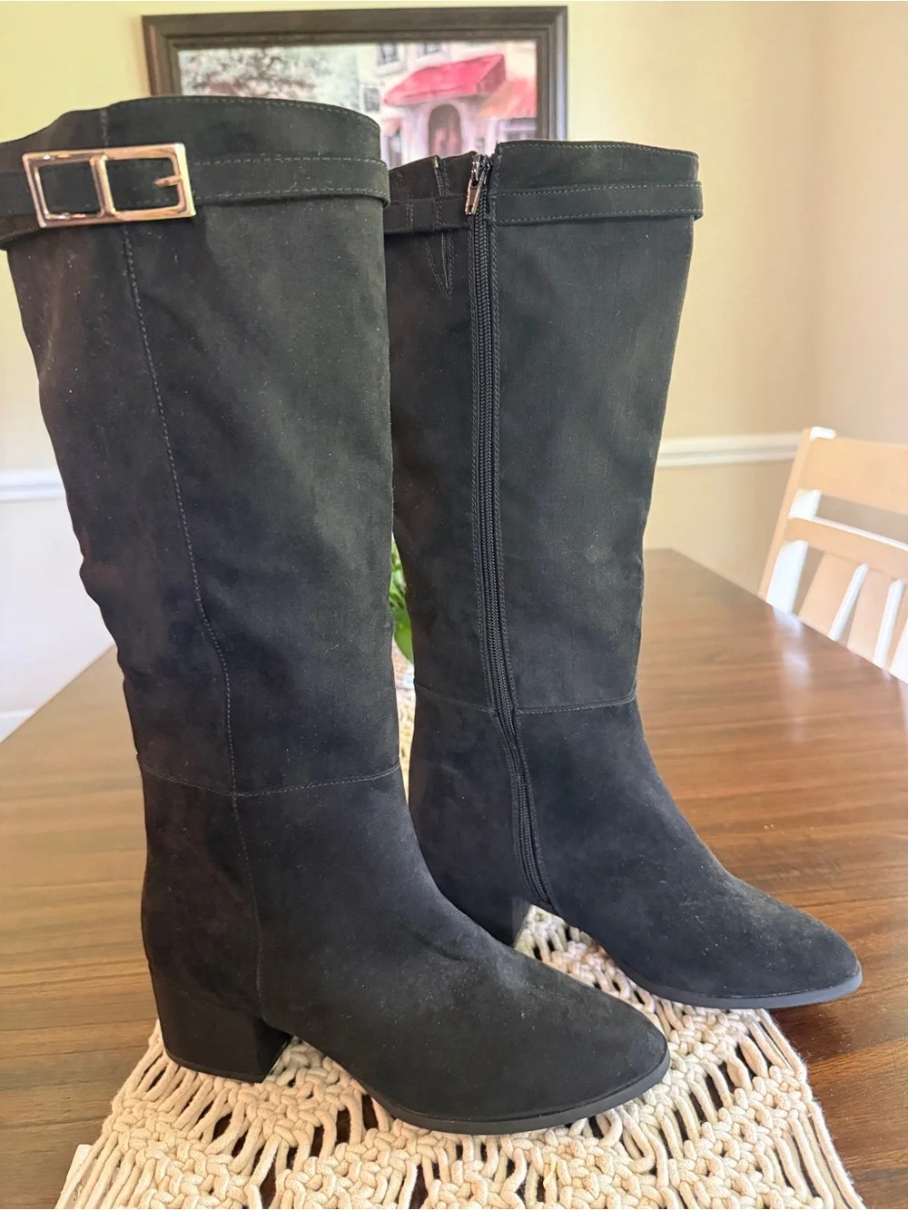 Charter Club Black Over-the-Knee Suede Boots